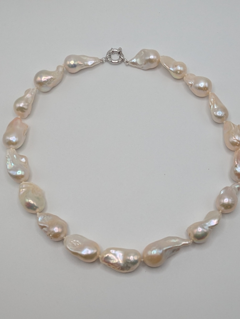 Genusis White Cultured Freshwater Pearl Necklace, 20" NWT 15-18mm pearls.